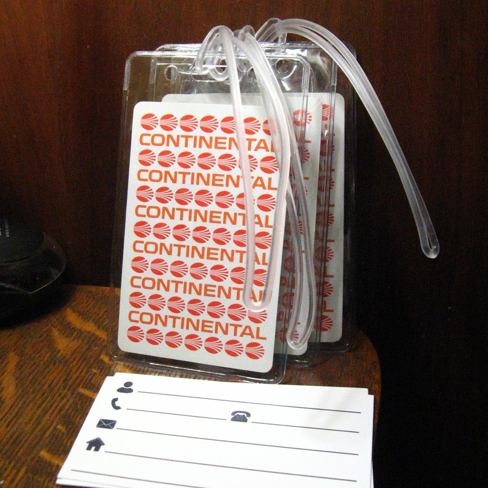 Continental Airlines Luggage Tags